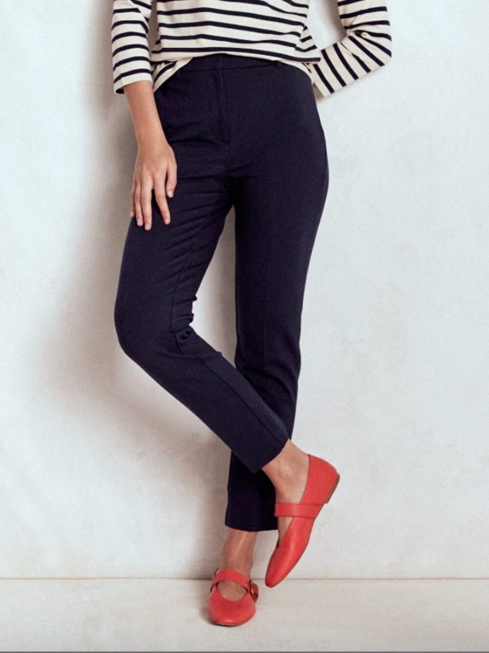 NWOT Boden Highgate Ponte Pants Navy Size 14 Long